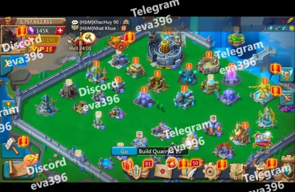 Castle Level 25 | Might 145M | VIP 15 (6,994 pts) | 17 Migration Scrolls | Full Gold Heroes (Pay-to-Play & F2P) | Strong Monsterhold (All Maxed incl. Mecha Trojan, Blackwing, Tidal Titan) - Image 1